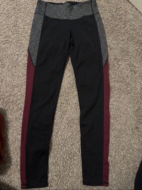 Athleta High-Waist Leggings - Black, Gray & Burgundy
